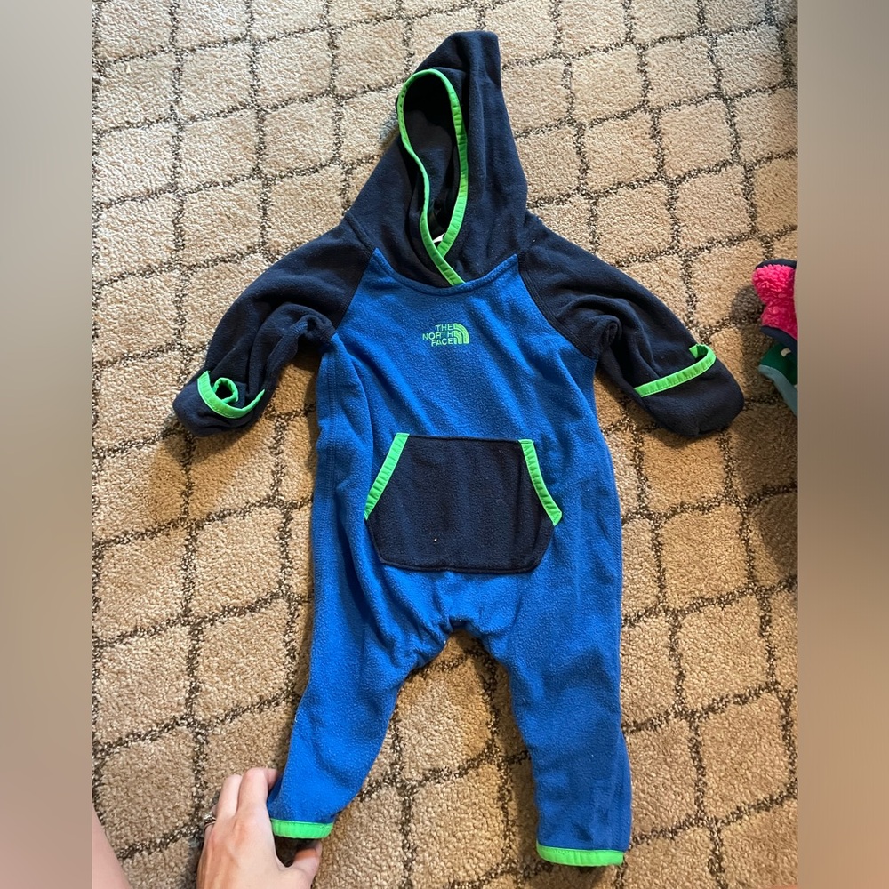 0-3 month Northface fleece one piece